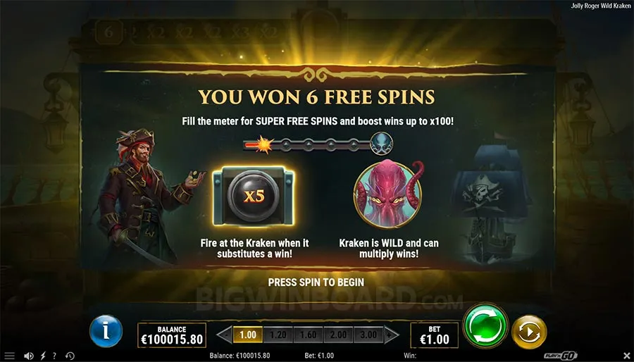 Jolly Roger Wild Kraken slot