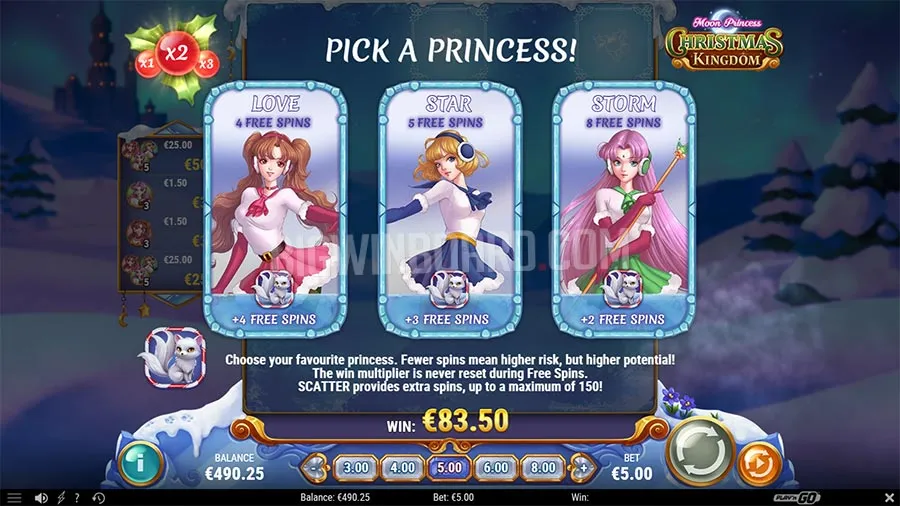 moon princess christmas slot