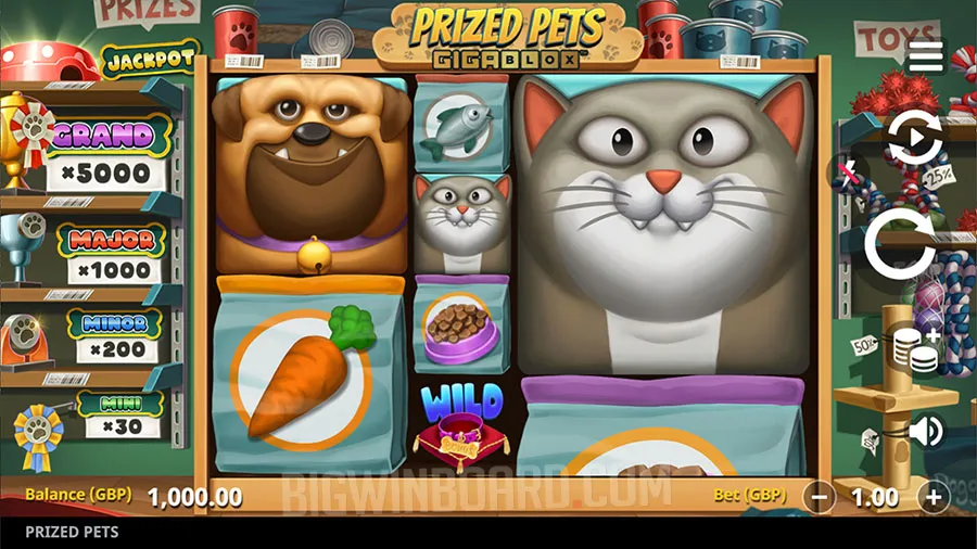 Prized Pets Gigablox slot
