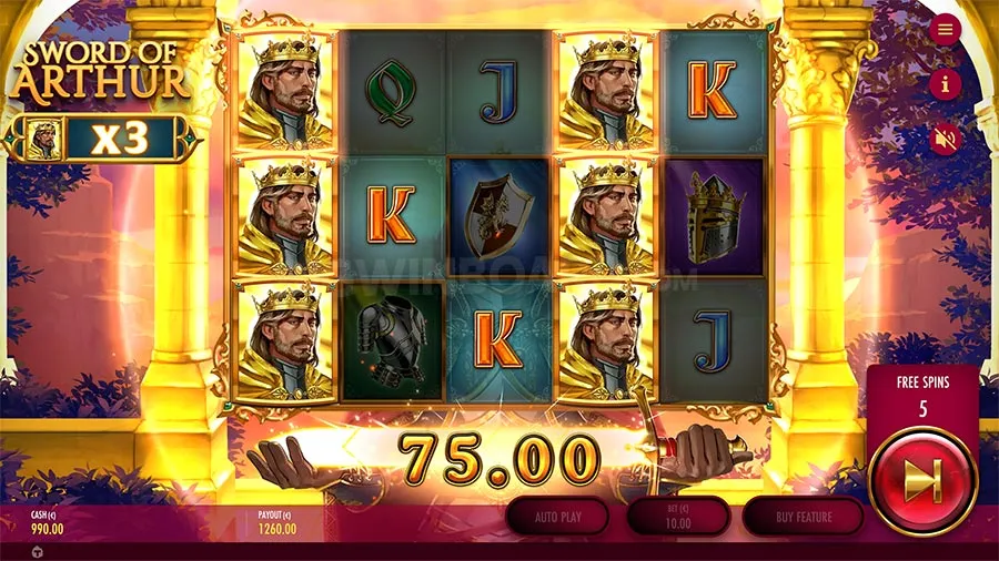 Sword of Arthur slot