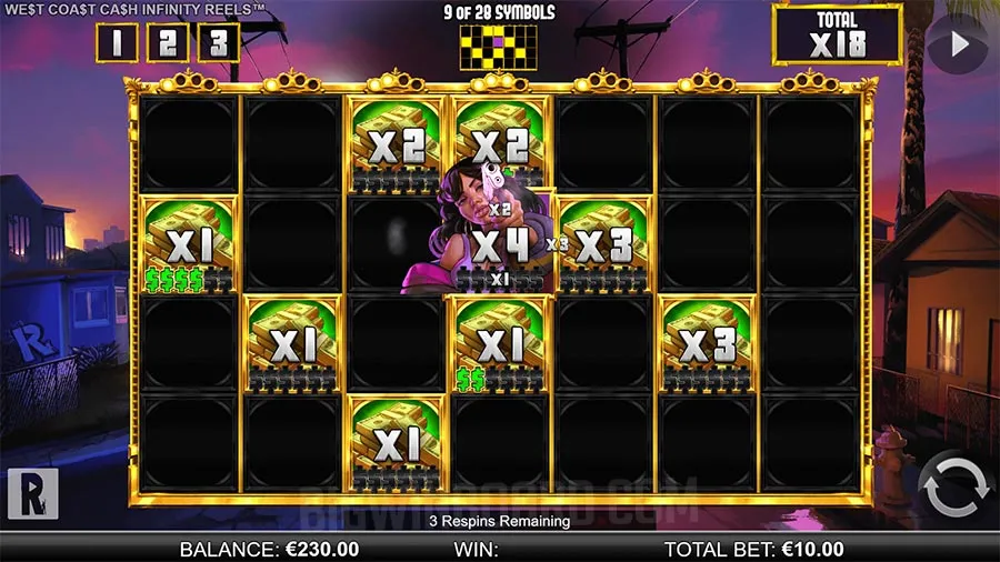 West Coast Cash Infinity Reels slot